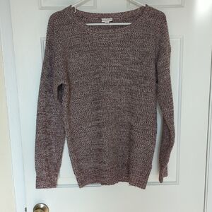 LuLaRoe Marled Knit Crew Neck Sweater - Reddish Purple
